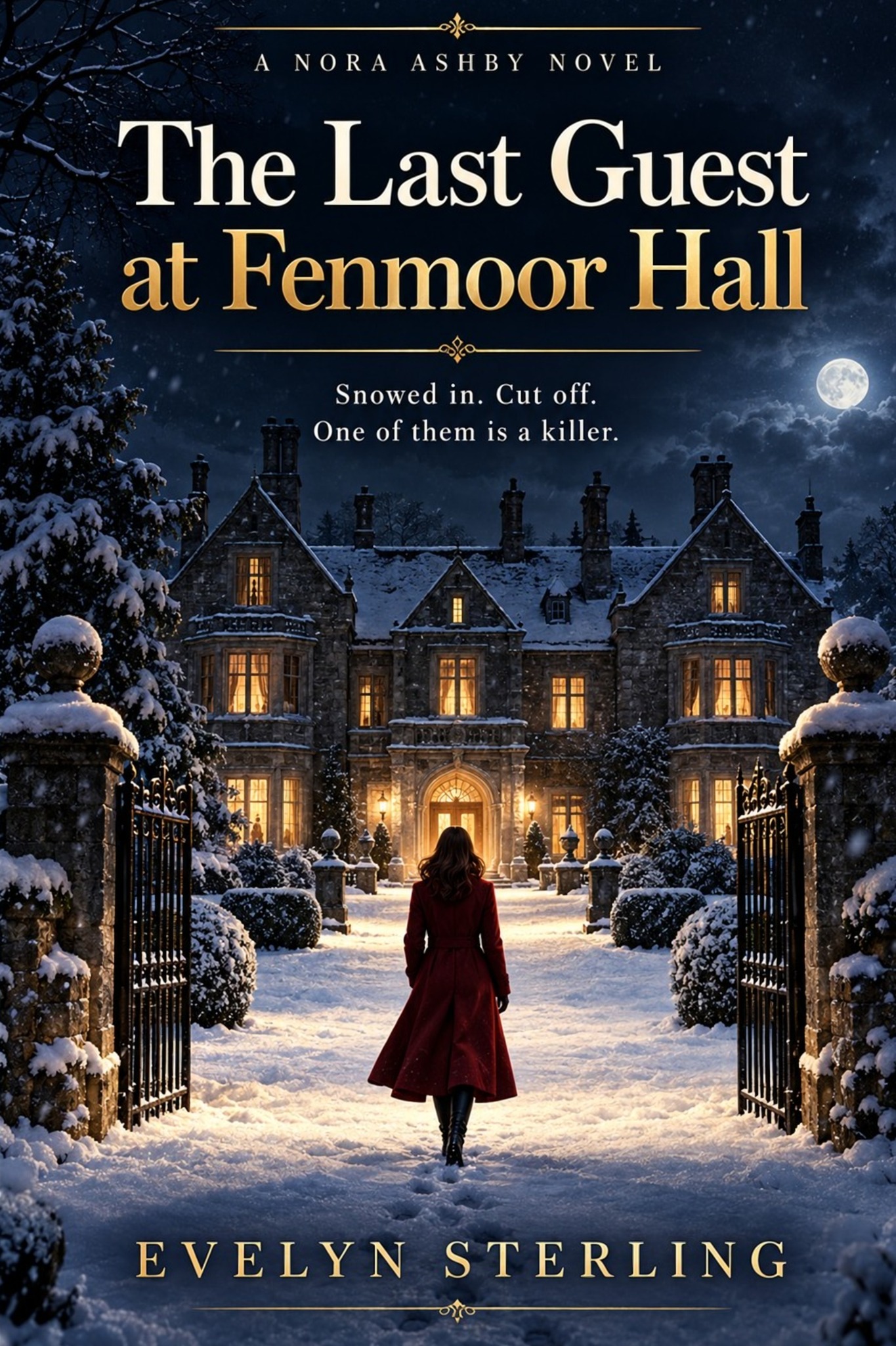 Original front cover for The Last Guest at Fenmoor Hall by Evelyn Sterling